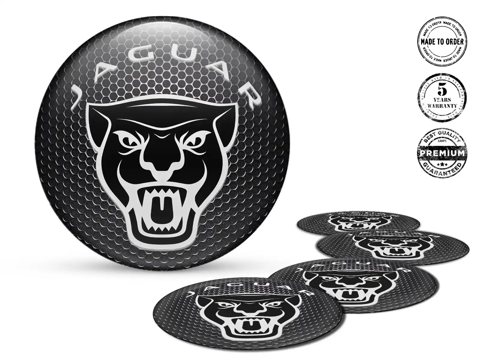 Jaguar Pegatina de Tapacubos Edición Estilo de Cúpula Estilo